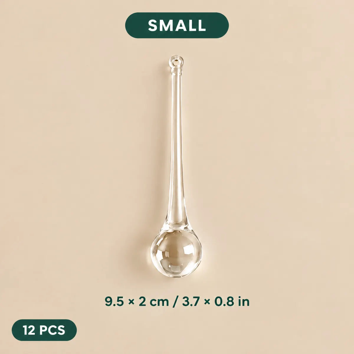 CrystalDrop™ | Elegant Glass Teardrop Christmas Tree Ornaments