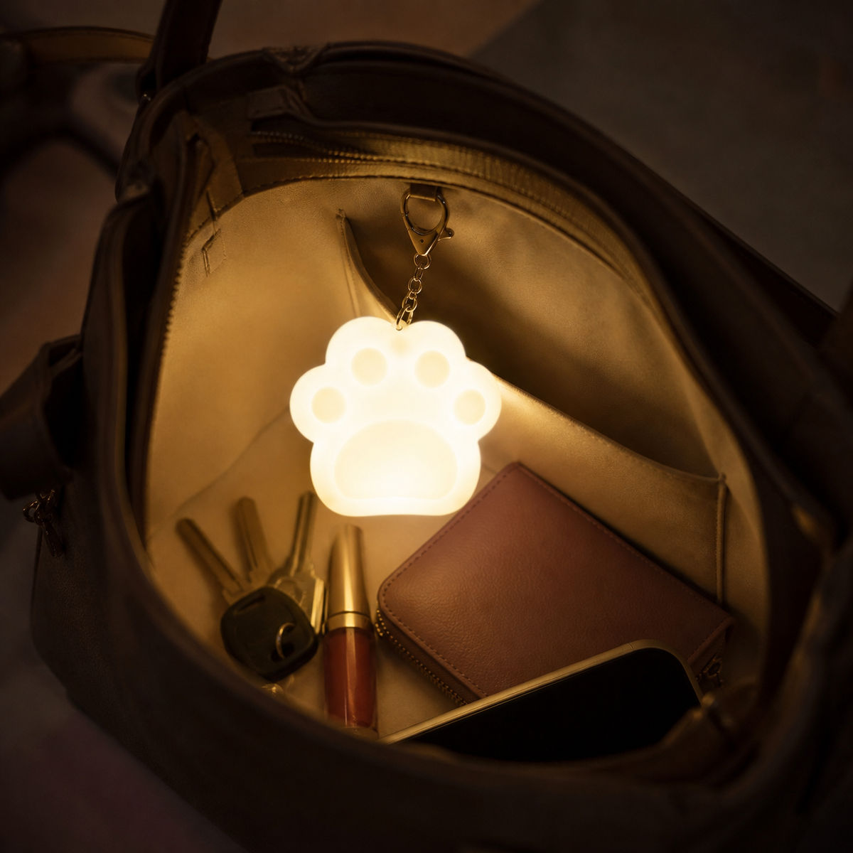 PurseGlow™ | Portable LED Handbag Light Keychain