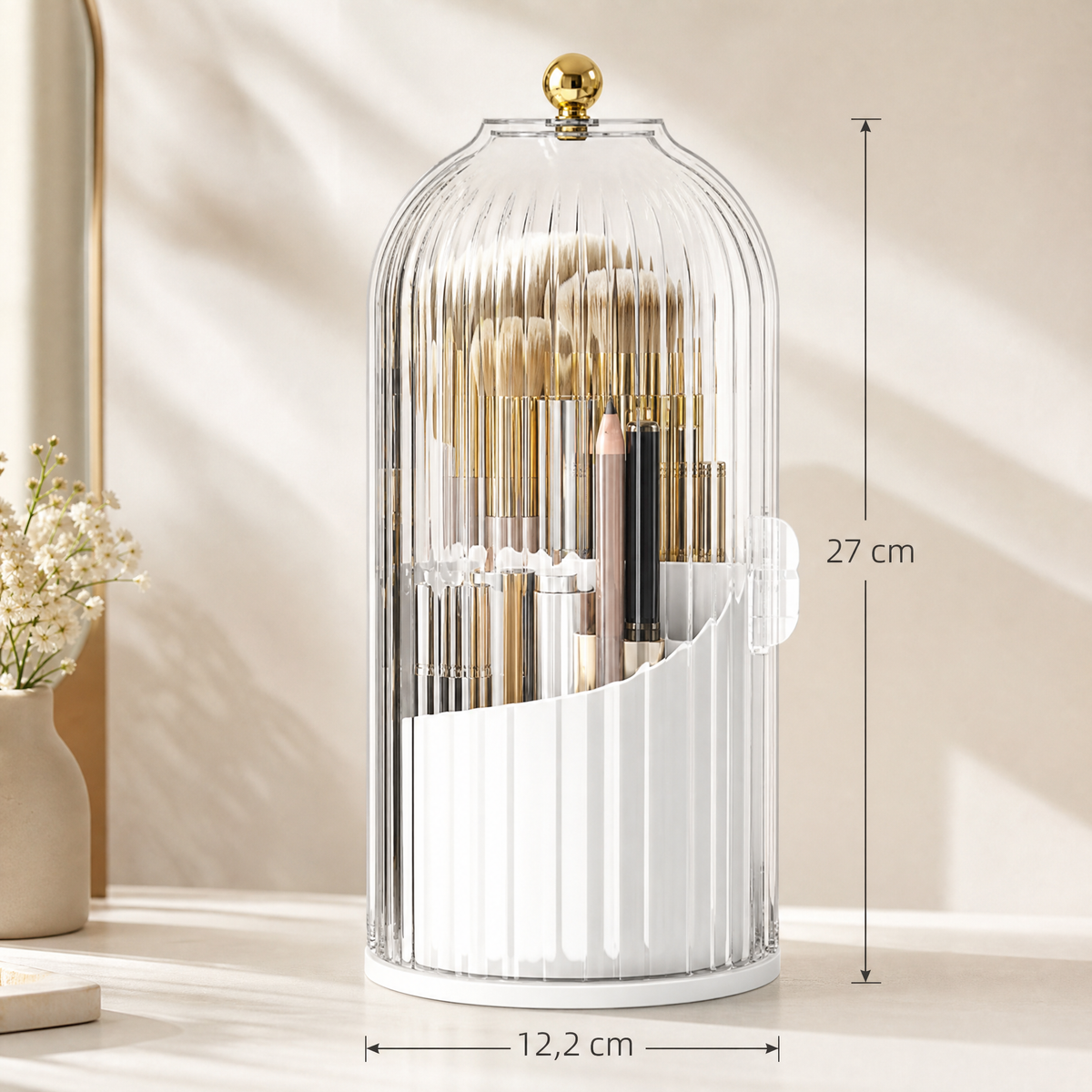 BrushGuard™ | Elegant Dustproof Makeup Brush Organizer