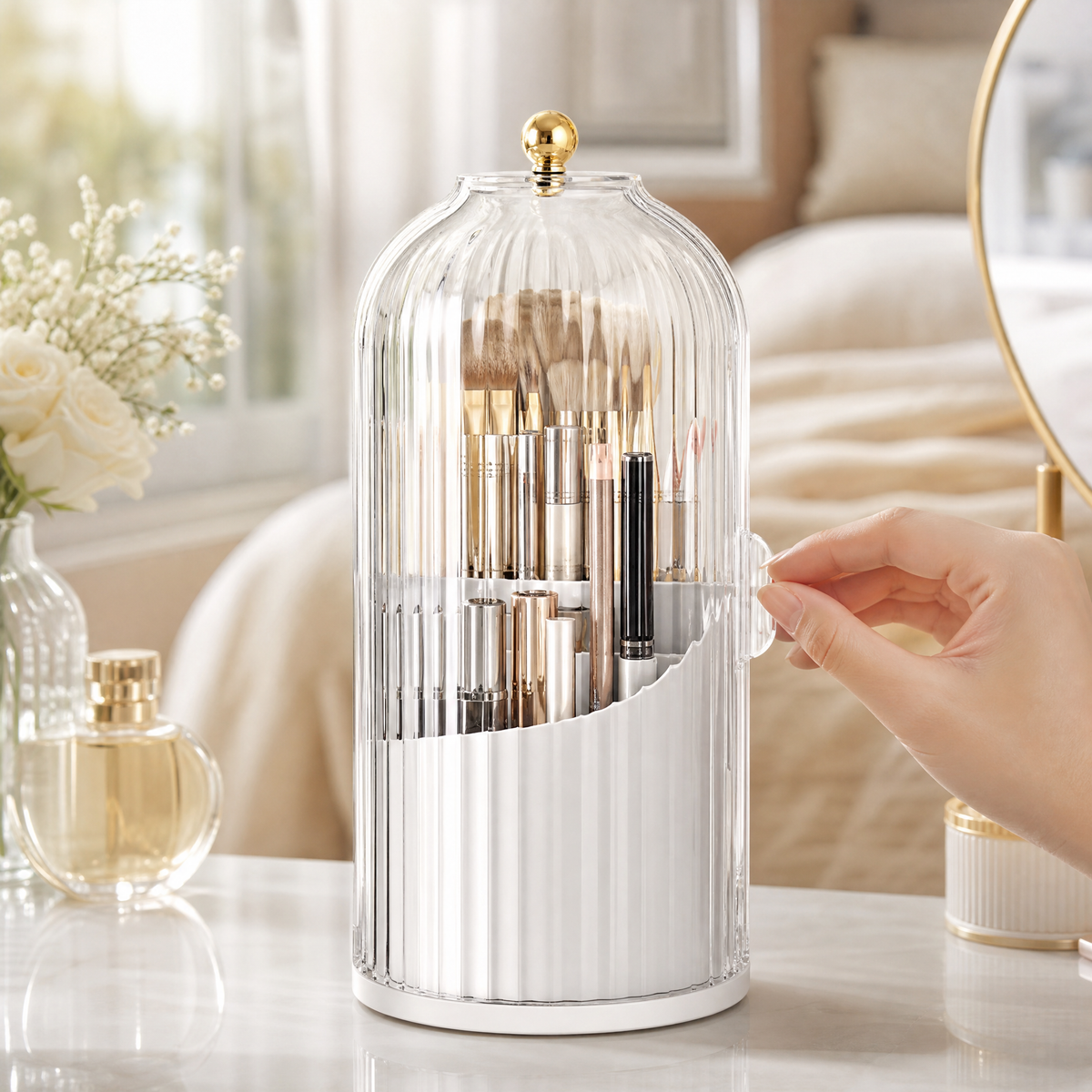 BrushGuard™ | Elegant Dustproof Makeup Brush Organizer