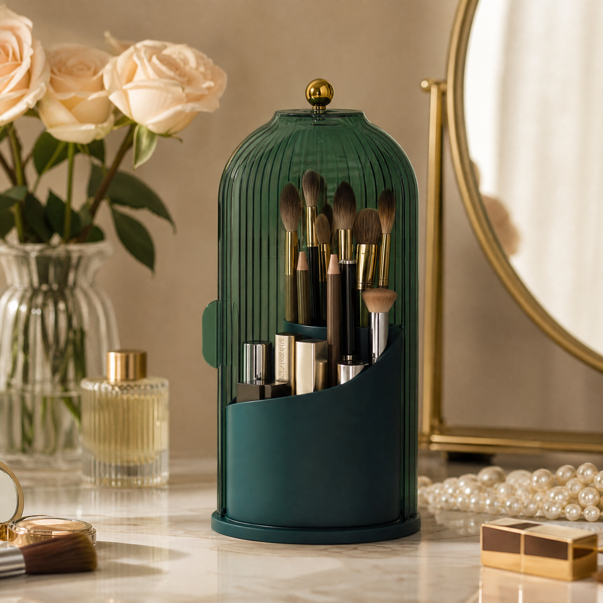 BrushGuard™ | Elegant Dustproof Makeup Brush Organizer