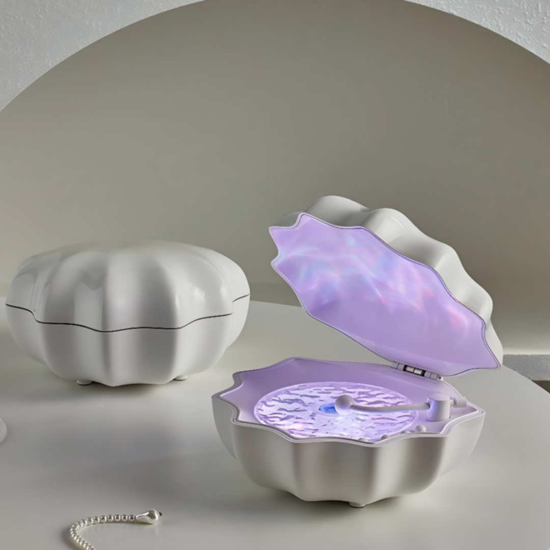 AquaShell™ | Color-Changing Ocean Wave Projector & Bluetooth Speaker